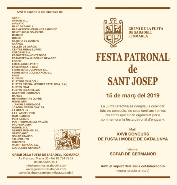 XXVII Concurs d´Estudiants de Fusta i Moble de Catalunya